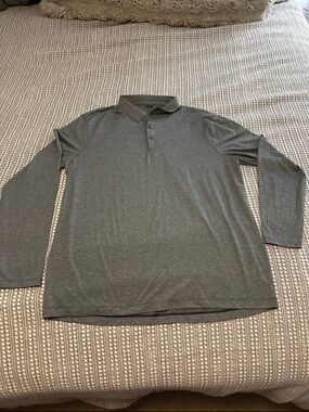 Lululemon Evolution Long-Sleeve Polo Shirt men’s size XXL, grey